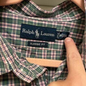 Ralph Lauren Men's Green Plaid Shirt